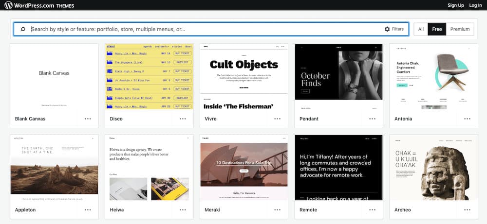wordpress.com free themes