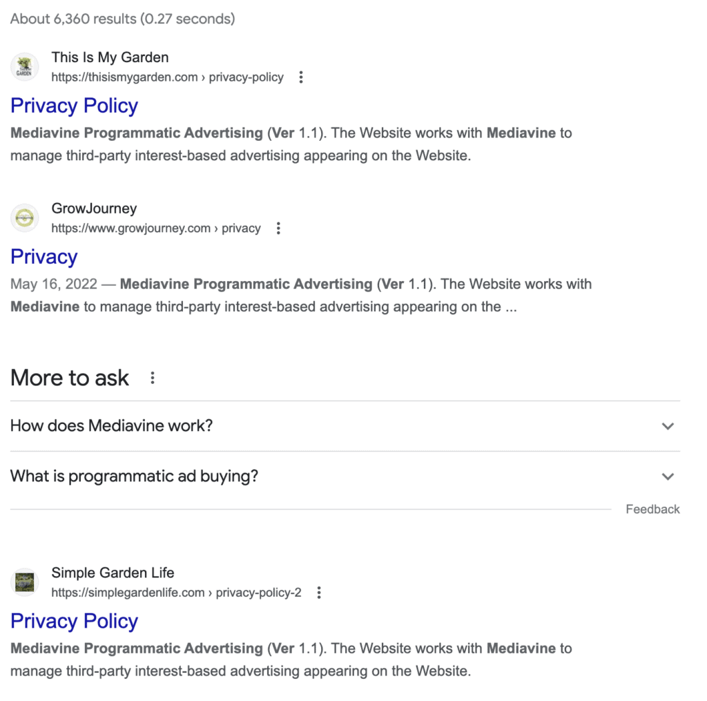 search results for mediavine code gardening