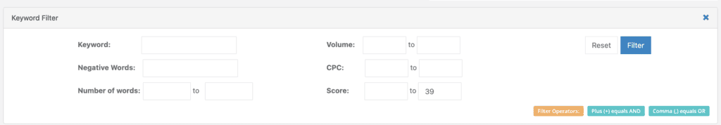keysearch easy keyword filter