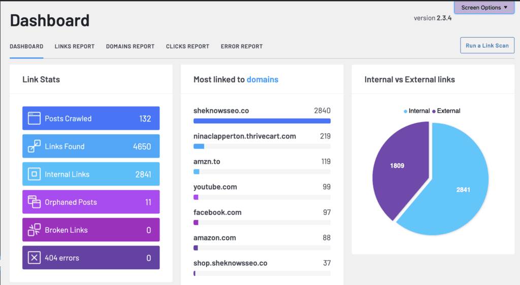 link whisper dashboard