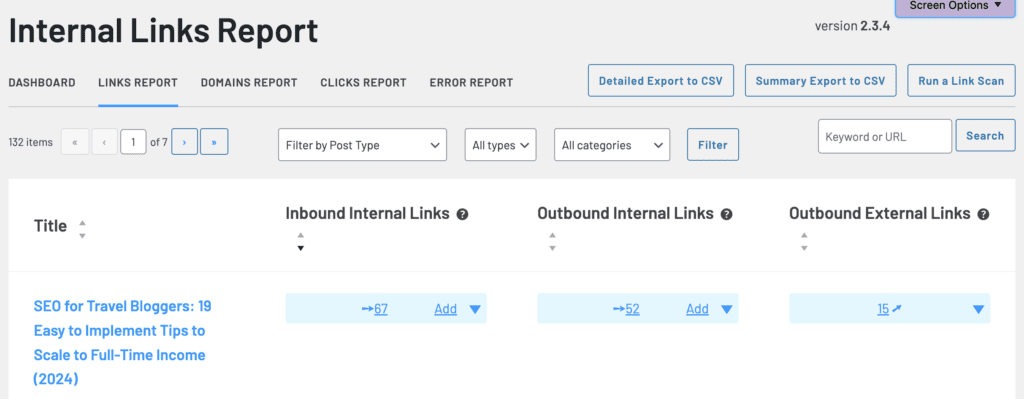 links report link whisper
