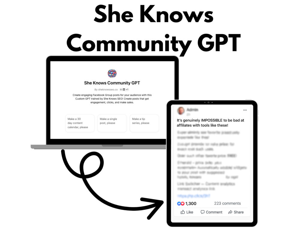 she knows community gpt mockup
