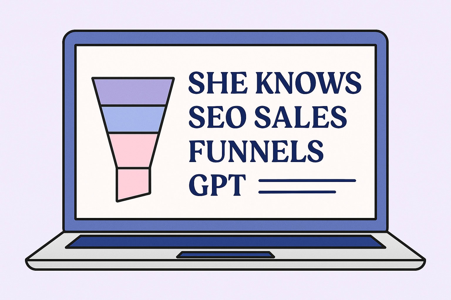she knows seo sales funnels gpt mock up