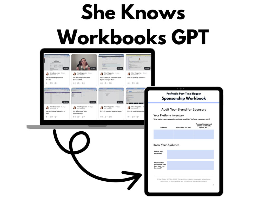 she knows workbooks gpt mock up